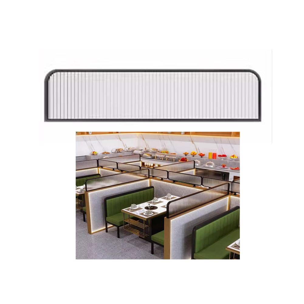 POTUBI Desk Privacy Dividers, Divider Glass Partition 100x25cm Multicolor(Black)
