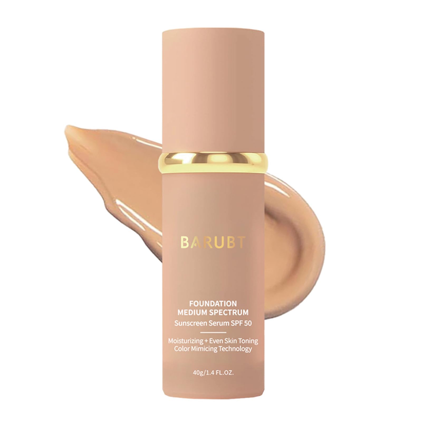 4 in 1 Color Changing Foundation, Medium Spectrum Makeup (1.4 Fl.Oz) Clear 1.4 Fl Oz (Pack of 1)