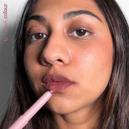 Image of Ruby's Organics OneStick Lipstick for Women - Blurr, Lip and Cheek Contour Crayon, Matte Finish, Lip Makeup - Enriched with Antioxidants and Vitamins, Chemical Free - Fig