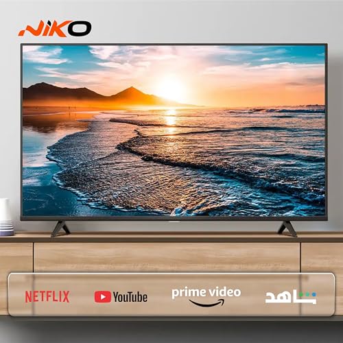 Niko 50 Inch 4K QLED Smart TV (Model 50NSSX) | Powered by WebOS | UHD HDR Display with Quantum Dot Technology | 3x HDMI (eARC), Bluetooth, WiFi & Dolby Audio Support | Frameless Design