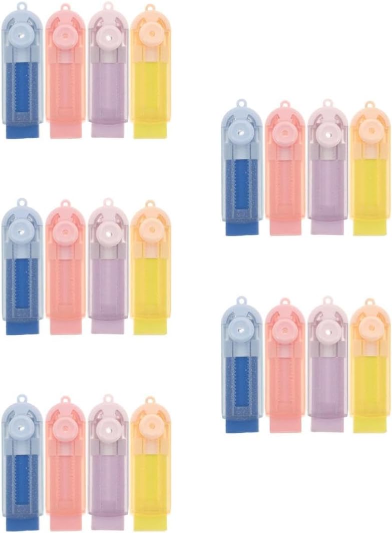 jojofuny 20pcs Sliding Retractable Erasers Traceless Cute Design for Students Office Use for Test Preparation Art and Homework and Light