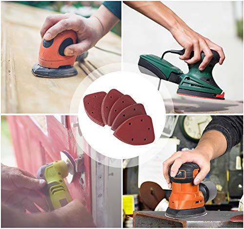 S Satc 100Pcs Mouse Detail Sander Sandpaper Palm Mouse Sander Pads 40/80/120/180/240 Grits 140Mm, Sanding Pads For Mouse Sanders #TOP4