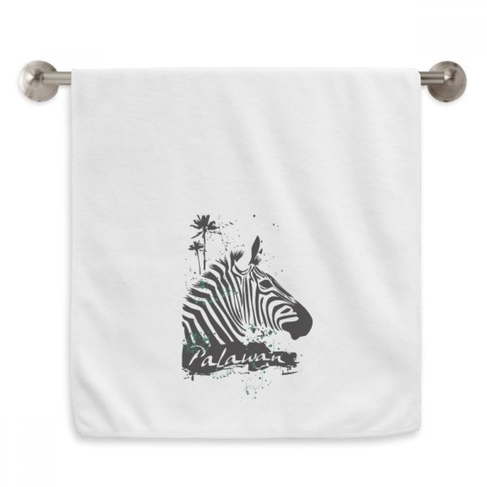 Serviettes débarbouillettes motif zèbre Palawan pour rituel beauté matin