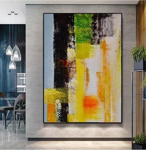 Tableau abstrait moderne grand format 90x135cm de AEFOUU pour salon