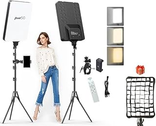 1 بلاطه ليد ثلاث ألوان (أبيض - أصفر - ميكس) 19 بوصة إضاءة تصوير قابلة للطي 2800-6500 كيلو بقوة 120 واط + 1 جهاز تحكم عن بعد +1 حامل 2م +1 جريد ، تصوير التصوير فى صنع المحتوى وجلات المكيب