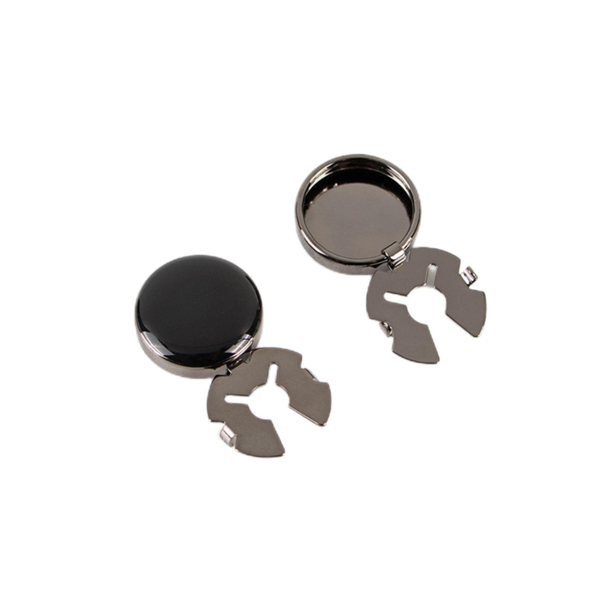 8pcs Button covers for men's shirts button cuffs button cover cufflinks for men - imitation cuff chain for tuxedo, business or formal shirts Buttons on cuffs Shirt button (Black Shell Black)
