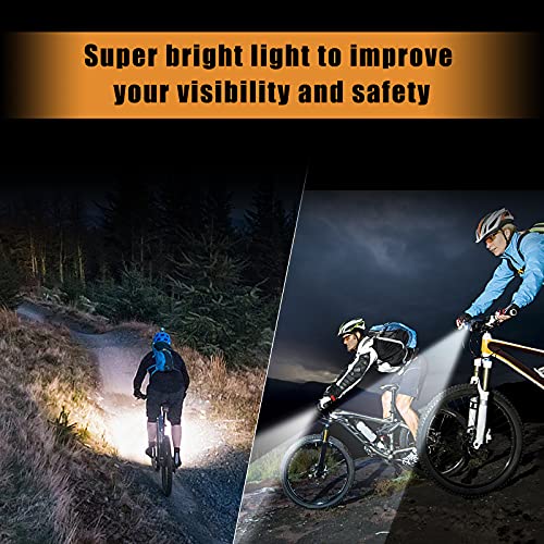 Reraun 4 In 1 Multifunctional Bike Lights Headlights Usb Rechargeable Waterproof Bright Bicycle Lights With Horn Phone Holder For Men Women Night Riding #TOP4