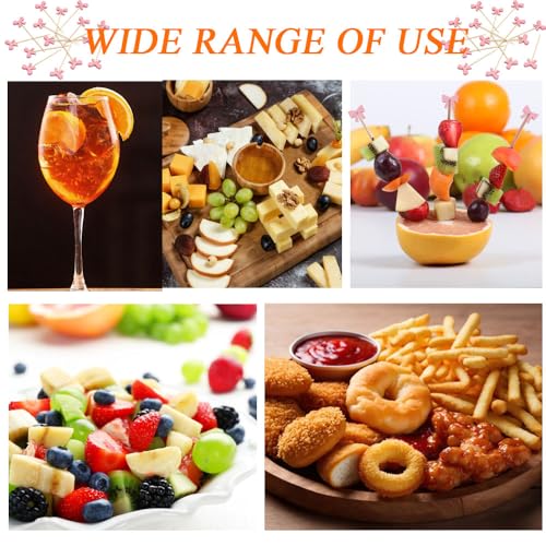 Lxtness 100 Stück Cocktailspieße,Spiesse für Snacks Set,12cm Cocktail Sticks,Obstspieße,Cocktail Zubehör,Spieße Fingerfood,für Barbecue,Geburtstag,Hochzeit,Party