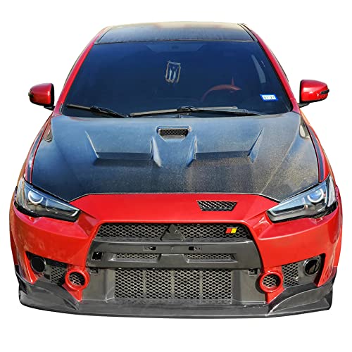 Front Bumper Conversion Compatible With 2008-2015 Mitsubishi Lancer, Fq Style Pp Black Bumper Cover Conversion Bodykit By Ikon Motorsports, 2009 2010 2011 2012 2013 2014 #TOP7