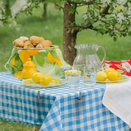 Blooven 6 Stück Tischtuchklammern Edelstahl, Tischdeckenklammer Tischabdeckungsklemmen Tischdecke Clips Tischtuch Clips Silber, Für Tischplatten mit 2,5–4 cm Stärke (Mittel x 6 Stück)