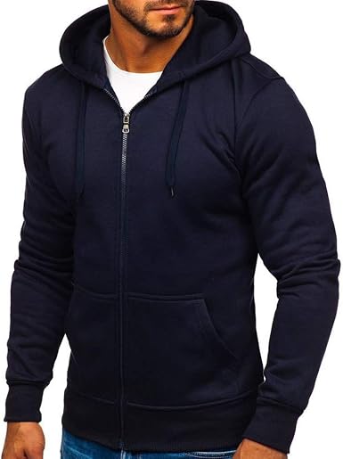 Sudaderas con capucha para hombre con cremallera completa, sudadera de  manga larga casual con capucha de colores sólidos S-2XL: Amazon.es: Ropa