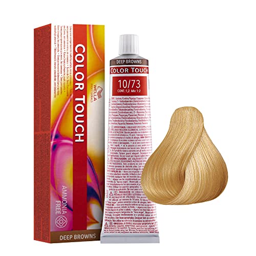 Wella - 10/73 Biondo Platino Sabbia Dorato Color Touch Senza Ammoniaca- Linea Deep Browns