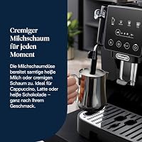De’Longhi Magnifica Start - Perfetto Kaffeevollautomat mit klassischem Milchaufschäumer, 4 One-Touch-Getränke, Cappuccino, Espresso Kaffeemaschine, Soft-Touch-Bedienfeld, Schwarz (ECAM222.20.B) – Ansicht 6