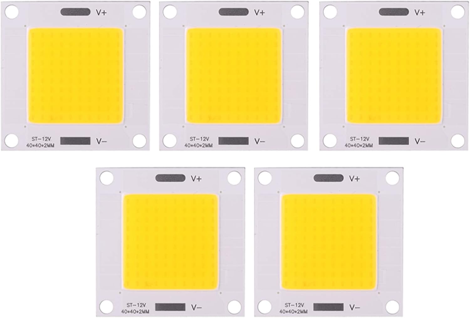 5pcs LED COB Chip, 50W DC 12~14V LED Integrated Lamp Chip for DIY Light Bulb Floodlight(White),Night Light