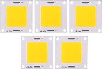 5pcs LED COB Chip, 50W DC 1214V LED Integrated Lamp Chip for DIY Light Bulb FloodlightWhite,Night Light