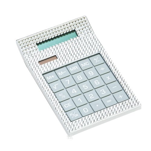 Clear Crystal Rhinestone Office Desk Calculator