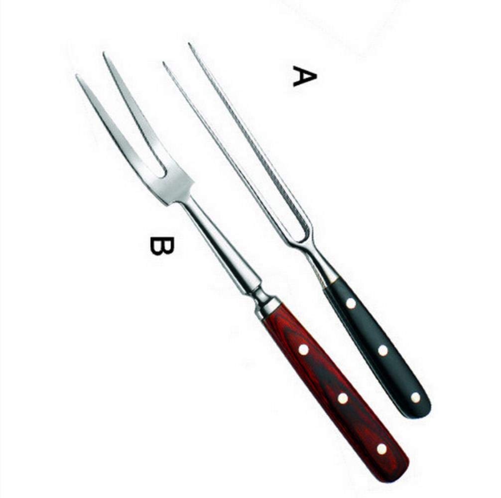 BBZ 2 Pcs/Ensemble Teppanyaki Longue Fourchette À Viande en Acier Inoxydable Steak Barbecue Grande Fourchette en Métal Barbecue Outils