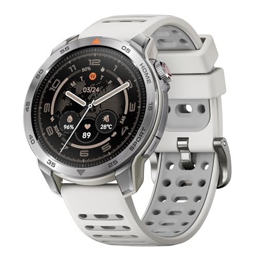 mibro GS Pro2 GPS Running Watch – Dual Band GPS Sports Watch Coach Training Plans, 1.43” AMOLED Smartwatch, 20-Day Battery, 5ATM Smart Watch for Running, Cycling, Swimming (Light Beige)