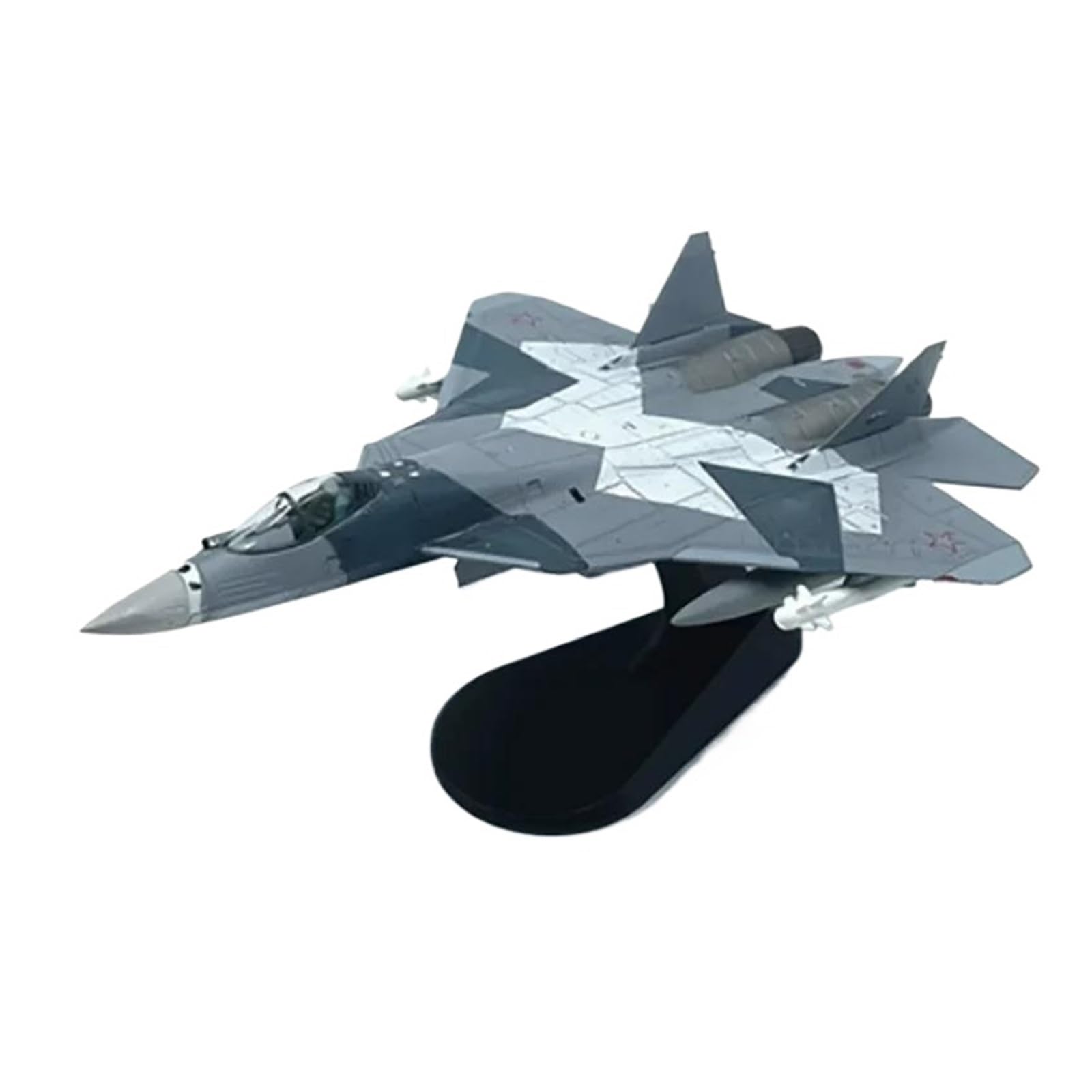 Pressofuso in Metallo per Aerei pressofusi in Lega di Metallo 1/100 per Il Russo SU57 Aereo da Caccia Su-57 Aereo Modello Giocattolo per la Raccolta e l'esposizione