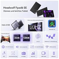 Headwolf Android Tablet 8 Zoll 120Hz,24GB+128GB,4G LTE/5G Wi-FI, Helio G100 Android 16 Tablet,5500 mAh,Widevine L1,1340x800,8MP/16MP,GPS,Dual Speakere,Slim&Lightweight,Gaming Tablet – Ansicht 2
