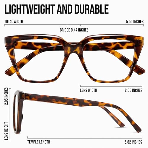 Image of miyya Blue Light Glasses for Women - Oversized UV & Blue Light Blocker Chunky Frames, Stylish Eyewear Access
