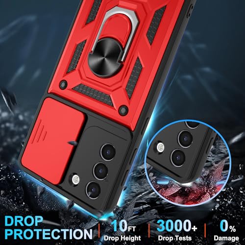 Coque S21 Plus antichoc rouge résout écran brisé et objectif rayé - 5