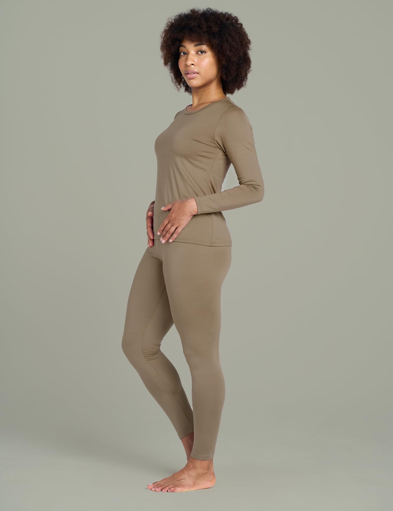 LAPASA Completo Termico Donna Fodera in Micropile Calore Base L17 - Abbigliamento Intimo Invernale Maglietta Pantaloni Calzamaglia Tuta Sci Trekking