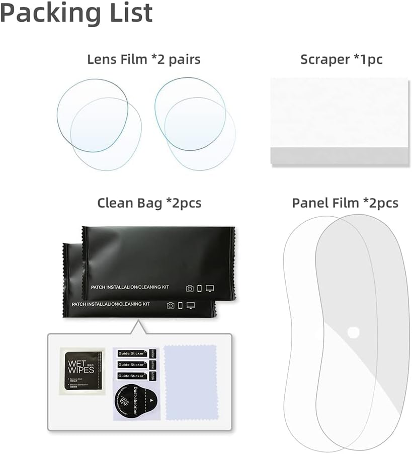 Budget | VR Headset and Glasses Protective Film Set for PICO 4, HD Anti-scratch Soft Film Cover for Clear View VR Glasses Lens Film 2026 - view 2