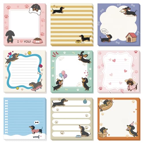 Notes adhésives teckel : 540 feuilles mignonnes pour organiser votre bureau au quotidien