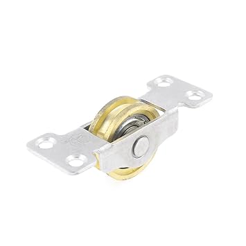 ELECTROPRIME Metal Sliding 30mm Dia Roller Single Axle Sash Pulley for Window Door Two Tone