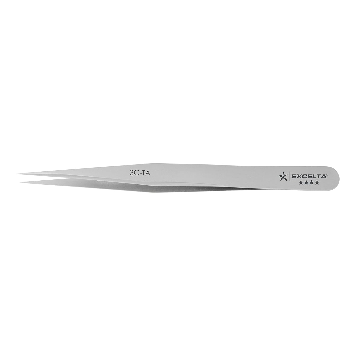 Excelta - 3C-TA - Tweezers - Very Fine Point - Straight - Four Star - Titanium Alloy, 0.06" Height, 0.375" Wide, 4.25" Length