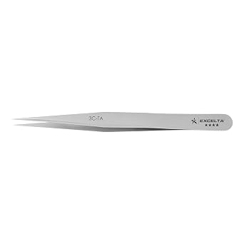 Excelta 3C-TA Tweezers, Very Fine Point, Straight, Four Star