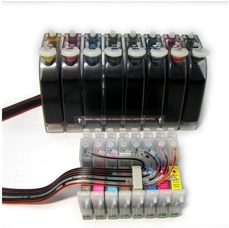 Gigablock CIS CISS Continuous Ink Supply System for Epson Stylus Photo R2000 Using Cartridge T1591 8 Colors