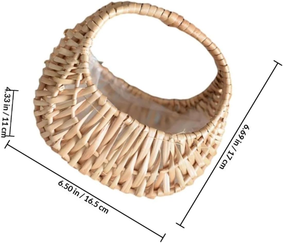 3pcs Wicker Woven Basket with Handles Xmas Flower Girl image 2