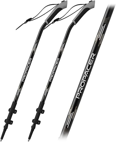 Ergo-Bend - Bastones de senderismo ajustables con agarre patentado de cuello de cisne, compatible con marcha nórdica