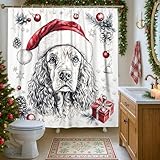 raça de cachorro cocker spaniel americano Accesorios: esta cortina de ducha decorativa viene con ojales de acero inoxidable y 12 ganchos de plástico, lo que hace que el montaje sea muy fácil. Nuestra cortina de ducha tiene ojales de metal inoxidables en la parte superior.