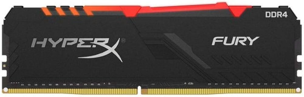 HyperX Fury, 8GB (1 x 8GB) DDR4-3200MHz DIMM RGB XMP Desktop Memory with CL16 - View 1