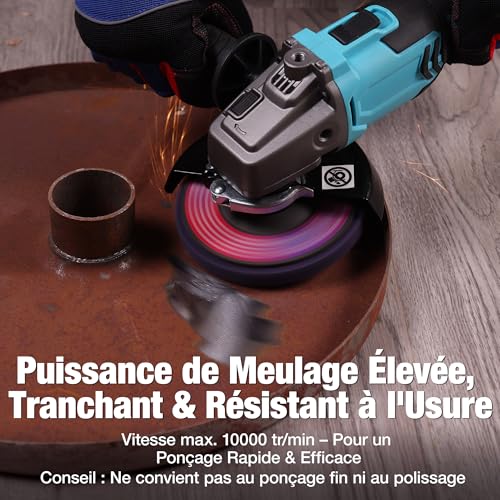 Disques de décapage 125mm WORKPRO lot de 6 pour meuleuse - 5