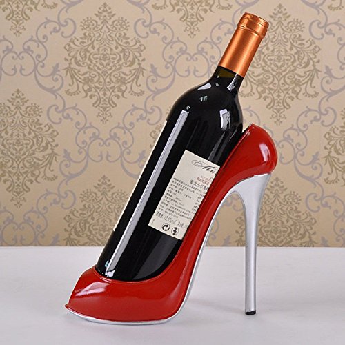 ATC UNRESTRAINED PASSION RED HIGH HEELED SHOES DECORATIVE WINE BOTTLE HOLDER