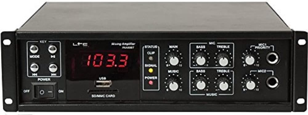 Ltc PAA80BT 50/80 W 100 V/8 Ohm USB-Bluetooth PA Amplifier