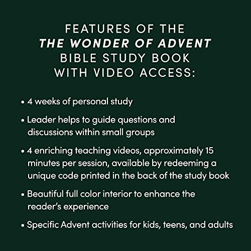 The Wonder Of Advent - Bible Study Book With Video Access: Delighting In The Hope, Joy, Peace, And Love Of Christmas #TOP7