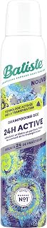 Batiste dry shampoo, 24 hours active, freshens hair and volume, when in contact with sweat, 24 hours fresh fragrance, absorbs excess sebum, no rinsing, 200 ml