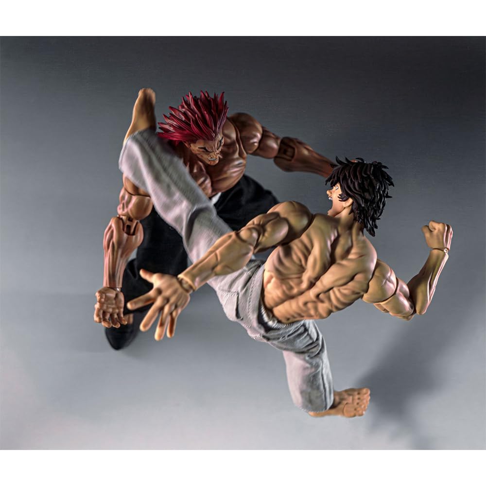 Zhongkaihua Hanma Yujiro & Hanma Baki Action-Figur mit beweglichen Gelenken, austauschbarem Zubehör und abnehmbarer Kleidung, sammelbares Anime-Statuettenmodell