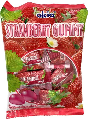 Okio Strawberry Gummy 100 g. Grape Orange Mango 3.52 oz (Strawberry)