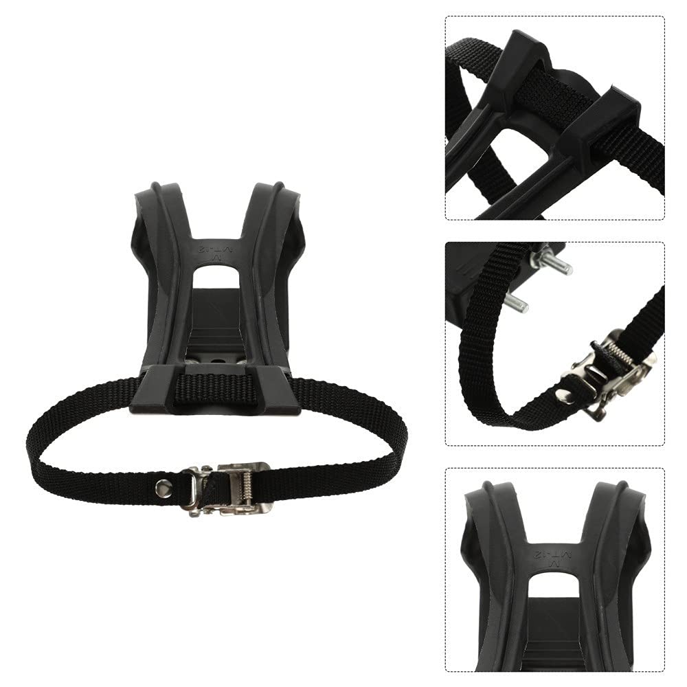 DONGKER 1 Paire Courroies de Pédale de Vélo, Pieds Clips Agrafes d'orteil de Pédale Vélo Sangles de Pédale Vélo pour Vélo Route VTT