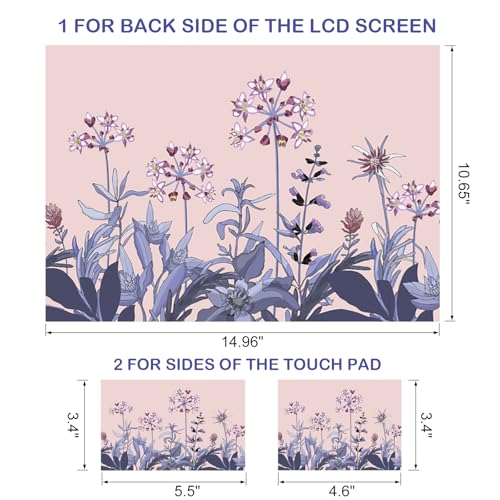 Image of DINKY 13 13.3 14 15.4 15.6 Inches Laptop Skin Sticker Decal Netbook Skin Sticker,15.6 inch Flora Universal Reusable Notebook Art Decal Protector Cover (Flowers Plants)