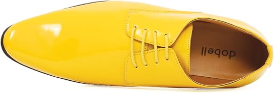 Dobell Mens Yellow Dress Shoes Patent 