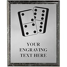 Crown Awards Dominoes Plaques, Personalized Domino Games Trophy Plaque Award, Great Custom Engraved Domino Gifts Prime