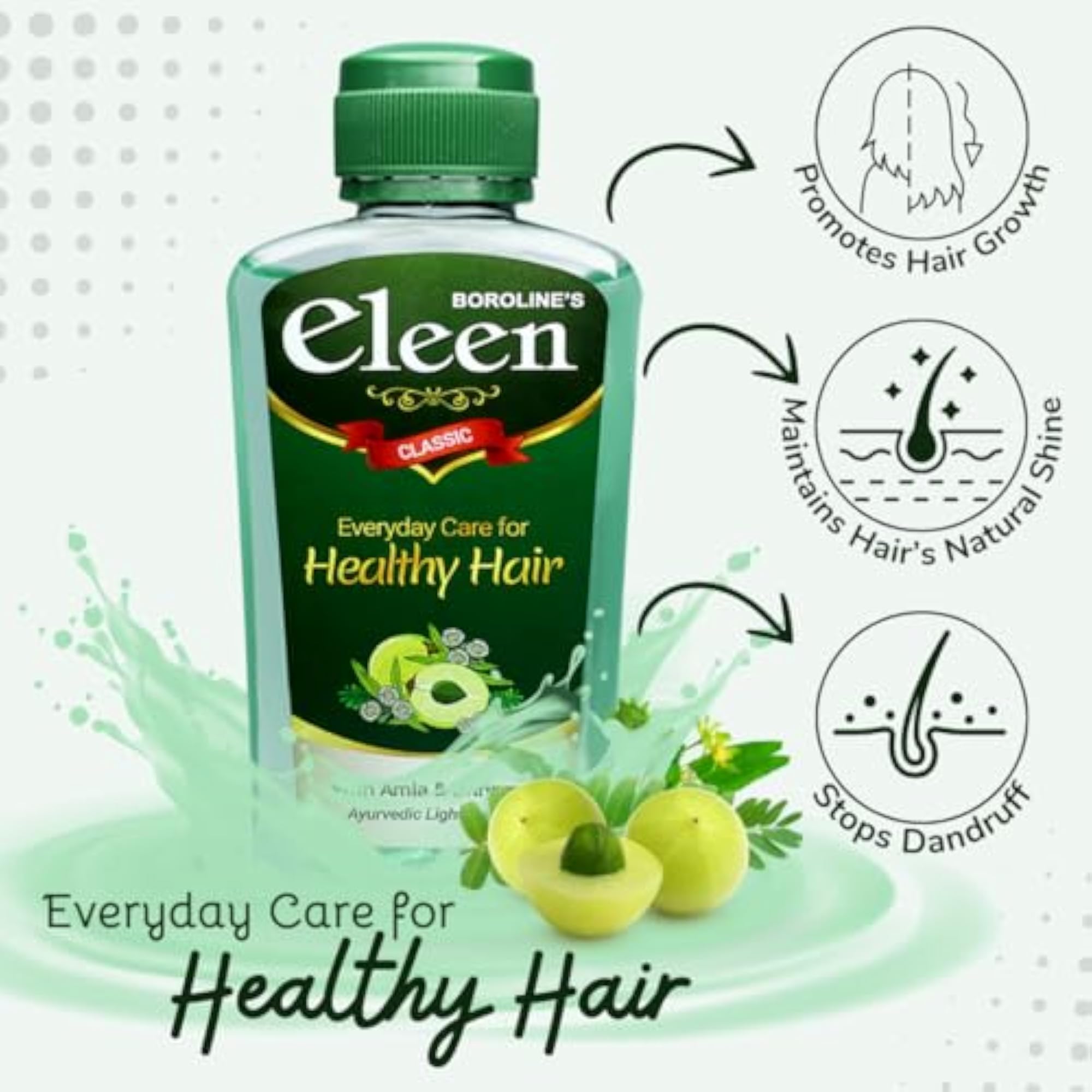 Classic Herbal Light Hair Oil Pack of 4, Amla & Bhringraj