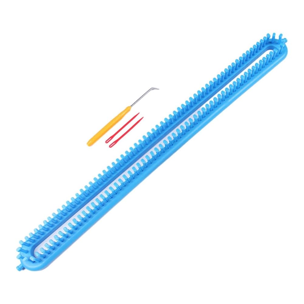 NIZEAMI Rectangle Looms for Scarf Weaving with Hook and Knitting Device, 58cm